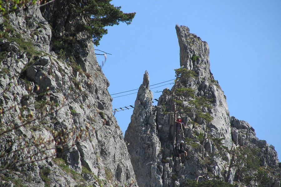 Drachenwand Klettersteig Klettern