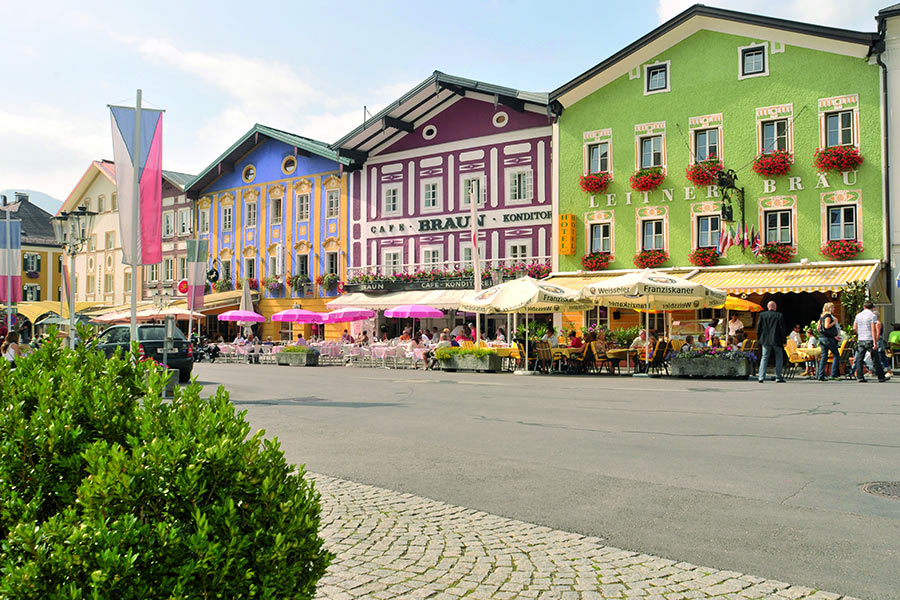 Das Stadtzentrum von Mondsee Der Stadtzentrum von Mondsee im Salzkammergut