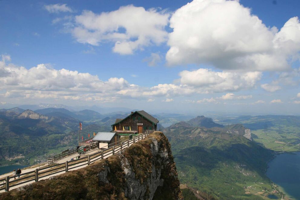 Der Schafberg im Salzkammergut mit Blick auf den Mondsee