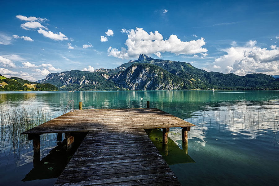 Lakeside at lake Mondsee