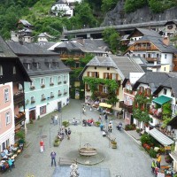 Zentrum von Hallstatt in Oberösterreich