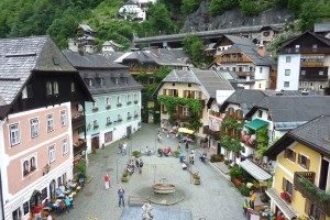 Zentrum von Hallstatt in Oberösterreich