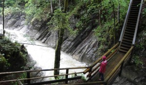 Klamm mit Steg im Salzkammergut